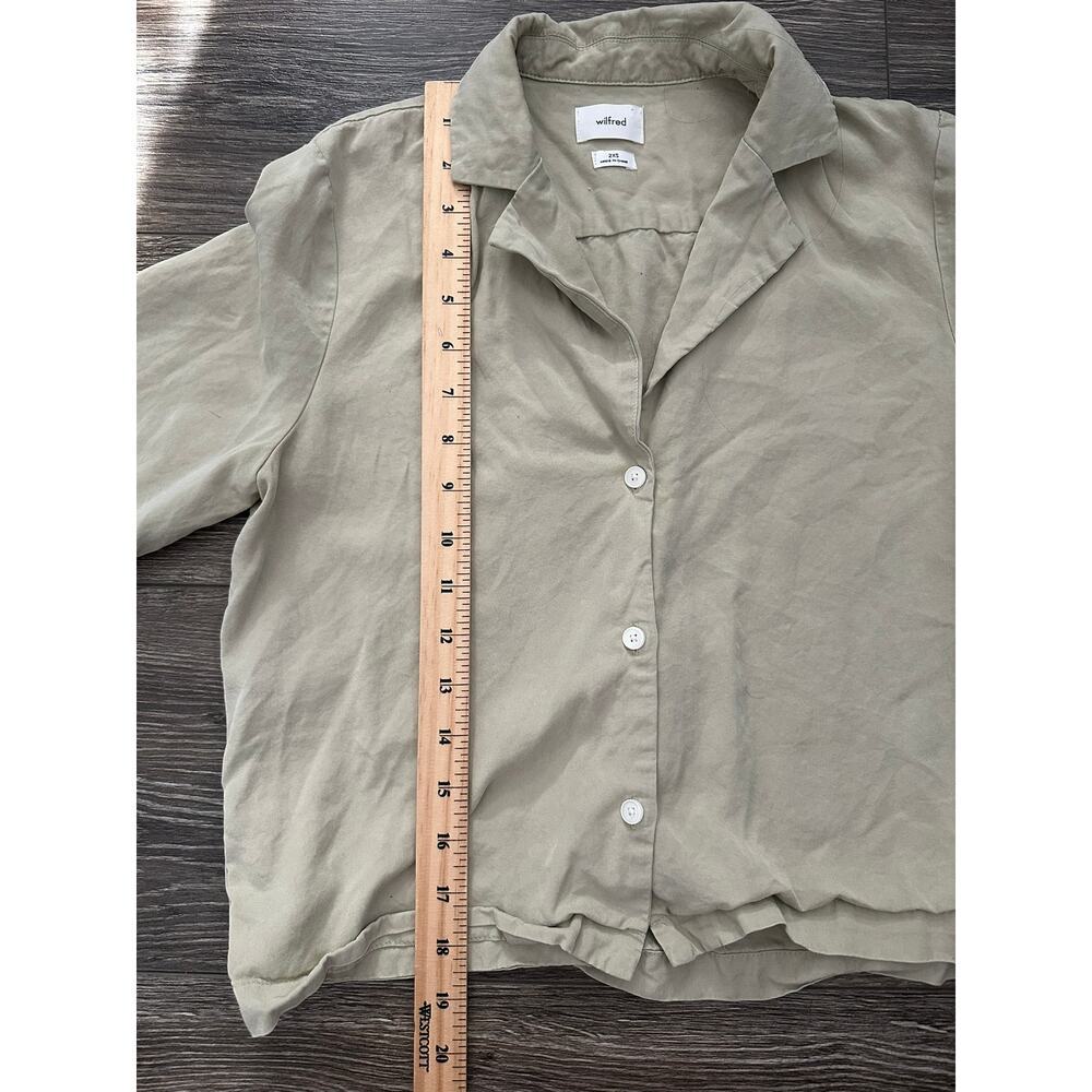 Wilfred Aritzia Gray/Green Button Shirt size 2XS - Picture 2 of 6